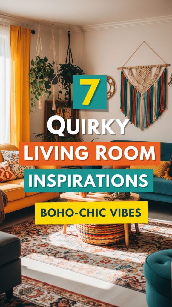 1. 7 Quirky Living Room Inspirations for Boho-Chic Vibes
