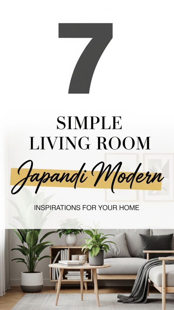 1. 7 Simple Living Room Japandi Modern Inspirations for Your Home