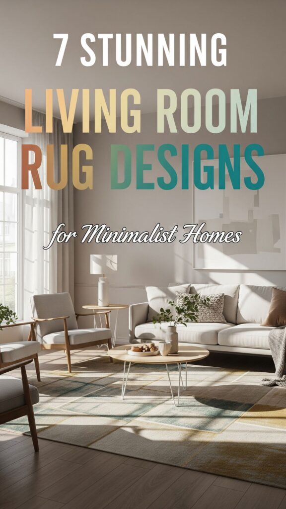 1. 7 Stunning Living Room Rug Designs for Minimalist Homes