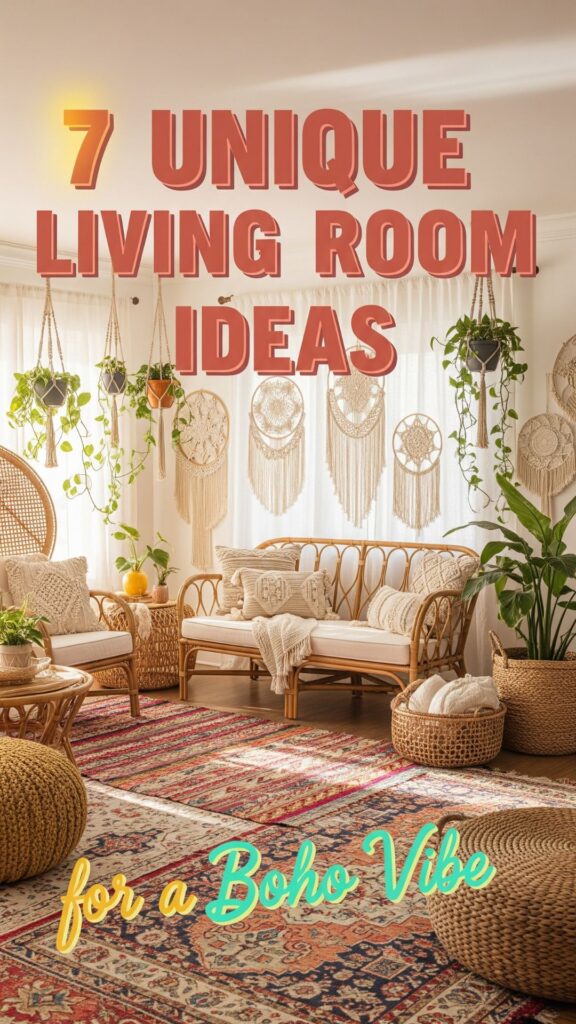 1. 7 Unique Living Room Ideas for a Boho Vibe