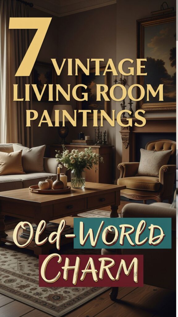1. 7 Vintage Living Room Paintings to Add Old-World Charm