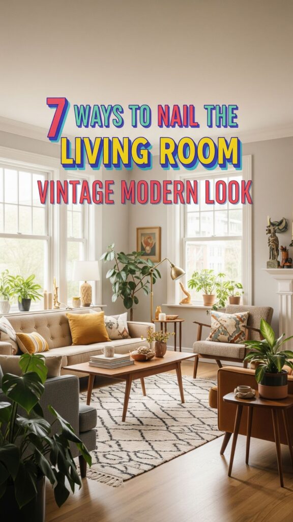 1. 7 Ways to Nail the Living Room Vintage Modern Look