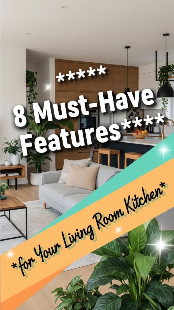 1. 8 Must-Have Features for Your Living Room Kitchen