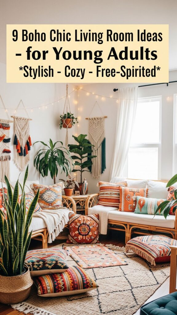 1. 9 Boho Chic Living Room Ideas for Young Adults
