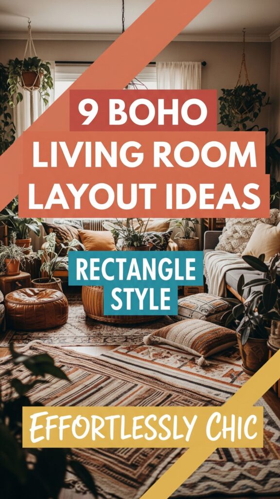 1. 9 Boho Living Room Rectangle Layout Ideas That Feel Effortlessly Chic