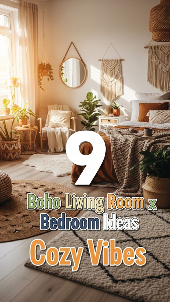 1. 9 Boho Living Room x Bedroom Ideas Full of Cozy Vibes