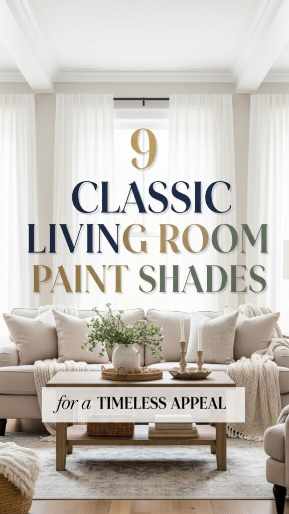 1. 9 Classic Living Room Paint Shades for a Timeless Appeal