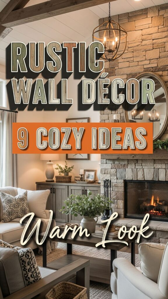 1. 9 Cozy Rustic Living Room Wall Décor Ideas for a Warm Look