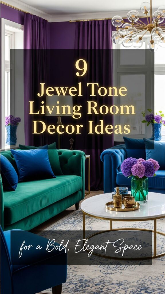 1. 9 Jewel Tone Living Room Decor Ideas for a Bold, Elegant Space
