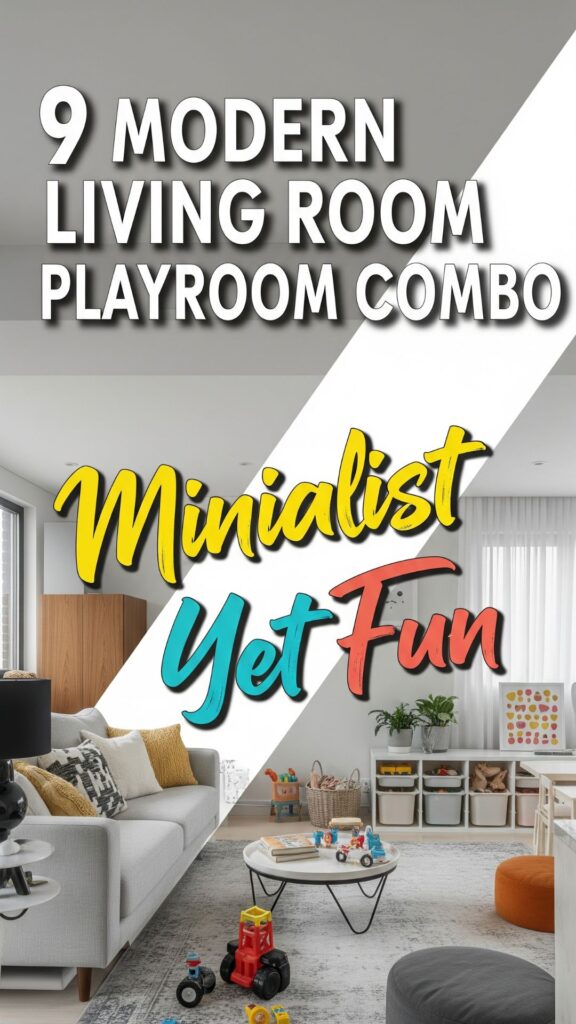 1. 9 Modern Living Room Playroom Combo Minimalist Yet Fun