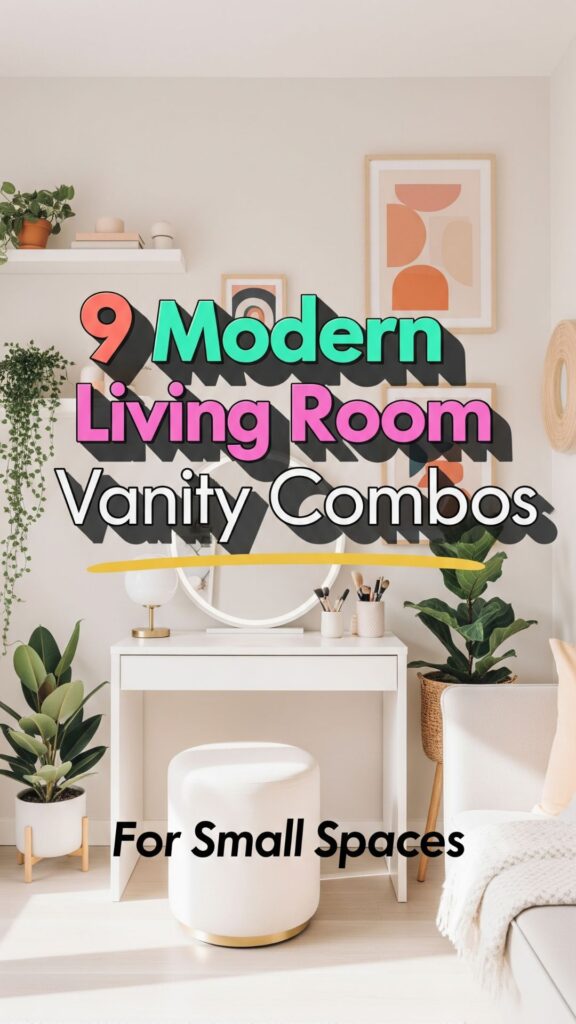 1. 9 Modern Living Room Vanity Combos for Small Spaces
