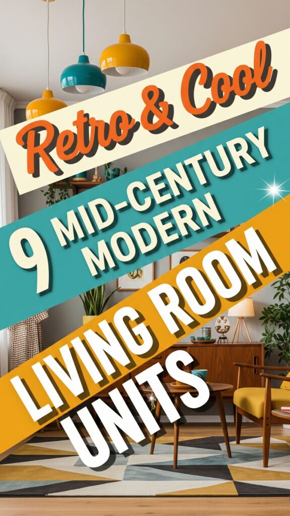 1. Retro and Cool 9 Mid-Century Modern Living Room Units