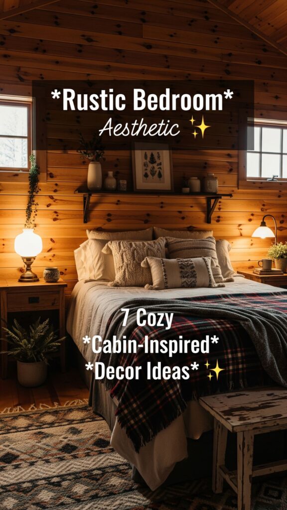 1. Rustic Bedroom Aesthetic 7 Cozy Cabin-Inspired Decor Ideas