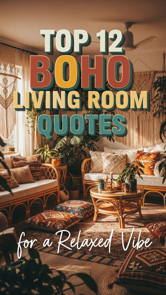 1. Top 12 Boho Living Room Quotes for a Relaxed Vibe