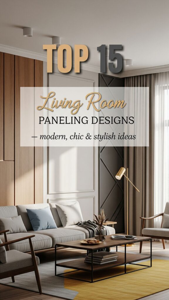 1. Top 15 Living Room Half Wall Paneling Designs