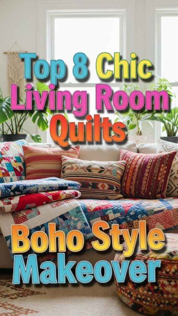 1. Top 8 Chic Living Room Quilts for a Boho Style Makeover