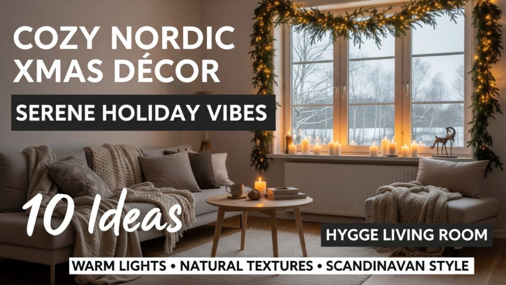 10 Cozy Nordic Living Room Xmas Décor Ideas for a Serene Holiday