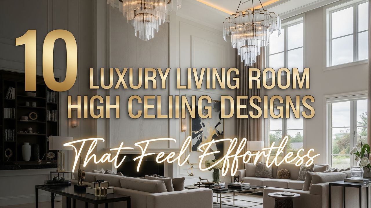 10 Luxury Living Room High Ceiling Designs That Feel Effortless