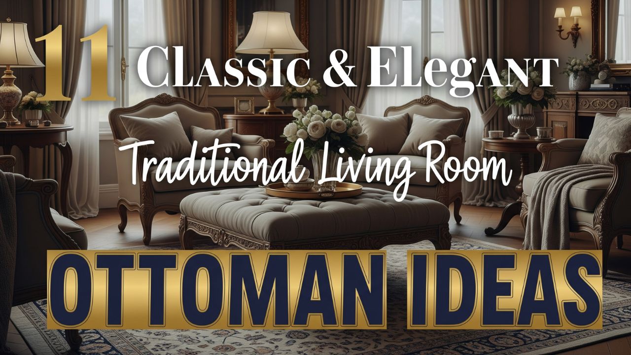 11 Classic and Elegant Traditional Living Room Ottoman Ideas
