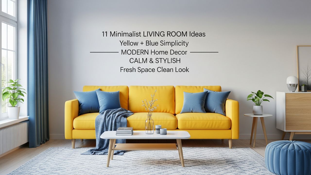11 Minimalist Living Room Ideas Yellow and Blue for Simplicity