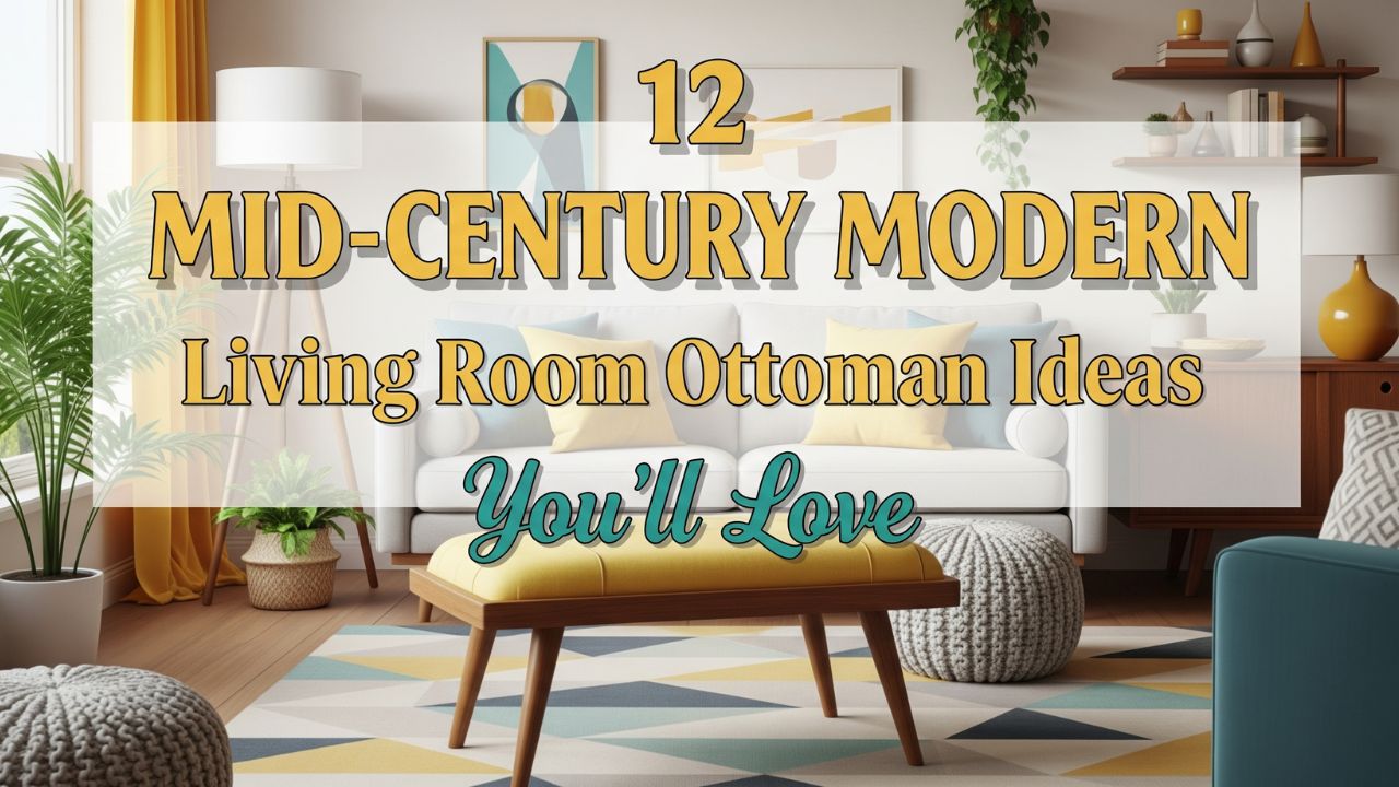 12 Mid-Century Modern Living Room Ottoman Ideas You’ll Love