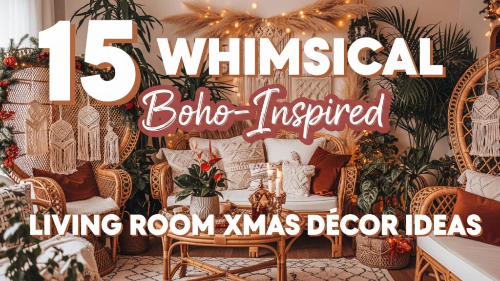 15 Whimsical Boho-Inspired Living Room Xmas Décor Ideas