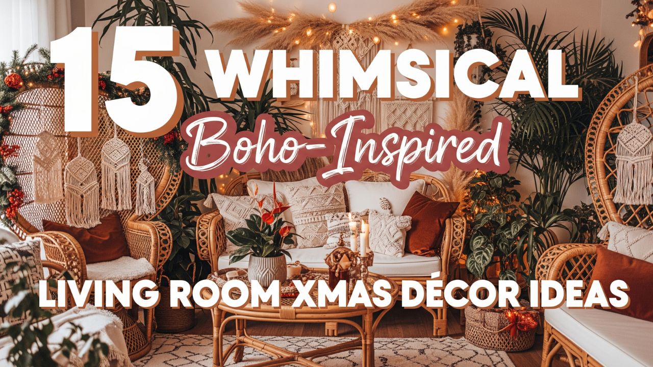 15 Whimsical Boho-Inspired Living Room Xmas Décor Ideas