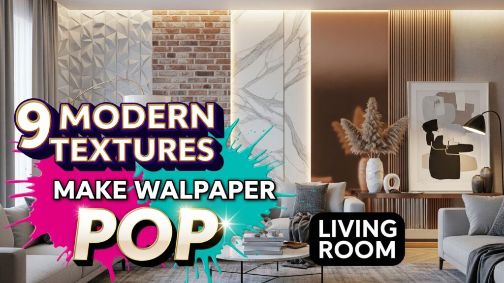 9 Modern Textures That Make Your Living Room Wallpaper Pop