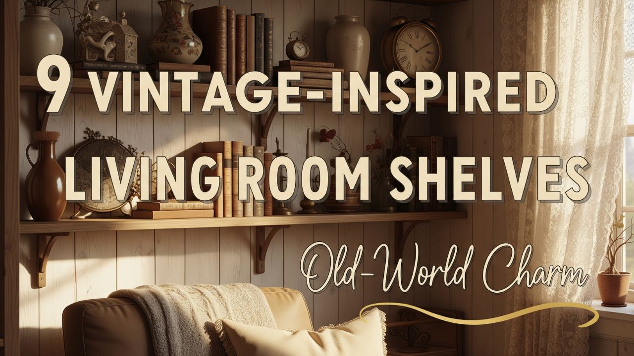 9 Vintage-Inspired Living Room Shelves with Old-World Charm