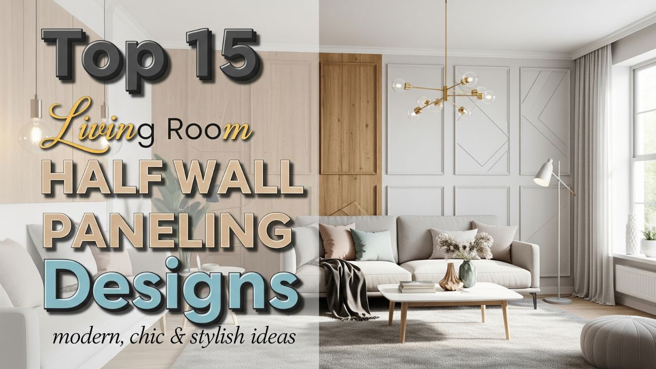 Top 15 Living Room Half Wall Paneling Designs