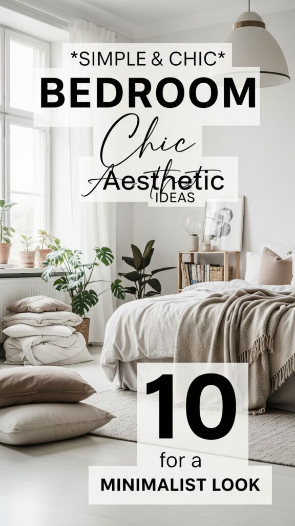 1. 10 Simple & Chic Bedroom Aesthetic Ideas for a Minimalist Look
