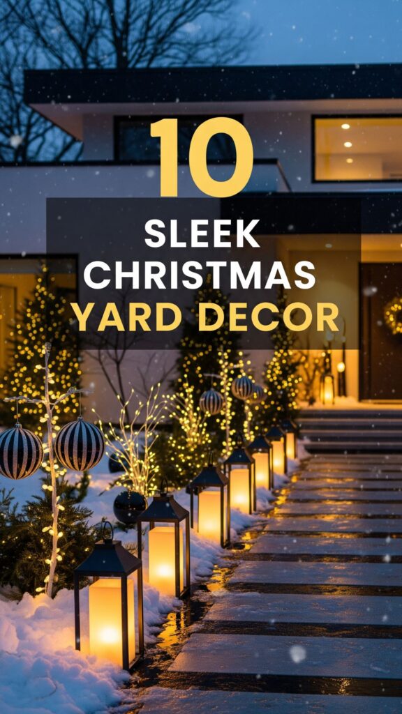 1. 10 Sleek Christmas Yard Decorations Perfect for Modern Homes
