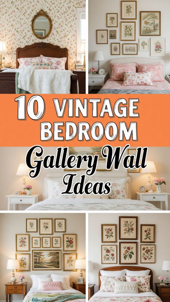 1. 10 Vintage Bedroom Gallery Wall Ideas for a Charming Look