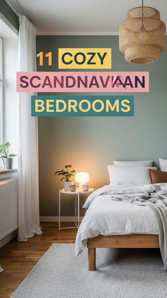 1. 11 Cozy Scandinavian Bedroom Green Walls You’ll Want to Copy