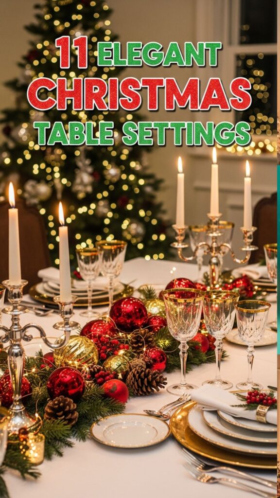 1. 11 Elegant Christmas Table Settings for a Sophisticated Holiday Dinner