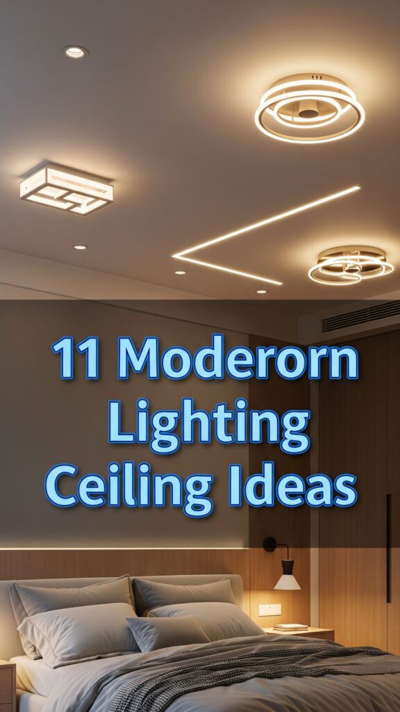 1. 11 Modern Bedroom Lighting Ceiling Ideas for a Sleek, Stylish Space