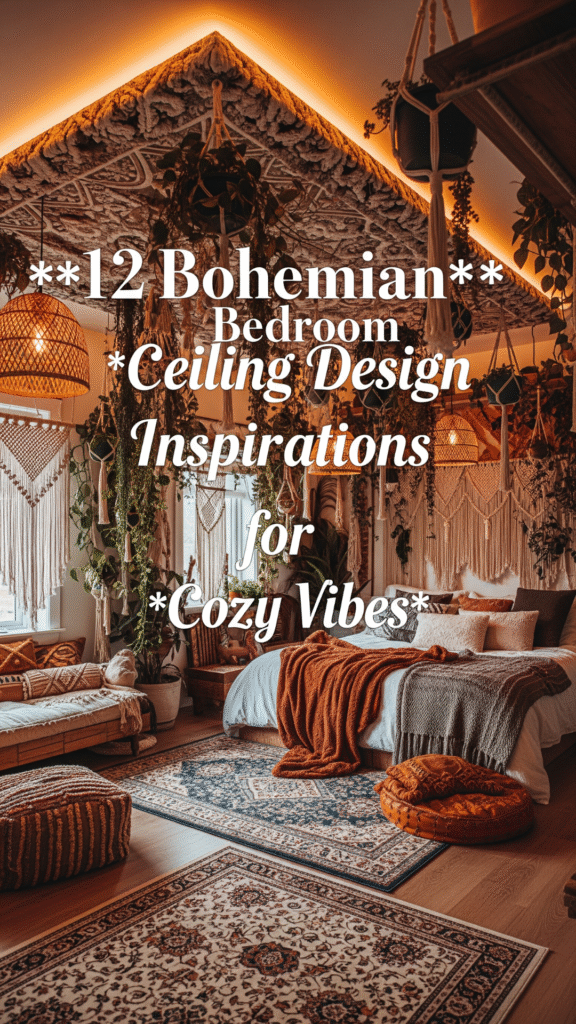 1. 12 Bohemian Bedroom Ceiling Design Inspirations for Cozy Vibes
