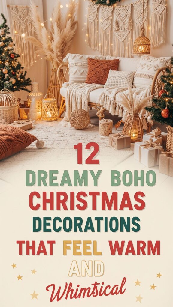 1. 12 Dreamy Boho Christmas Decorations That Feel Warm and Whimsical