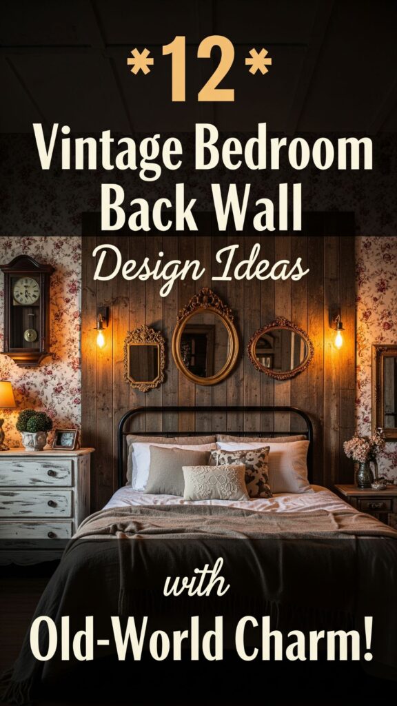 1. 12 Vintage Bedroom Back Wall Design Ideas with Old-World Charm
