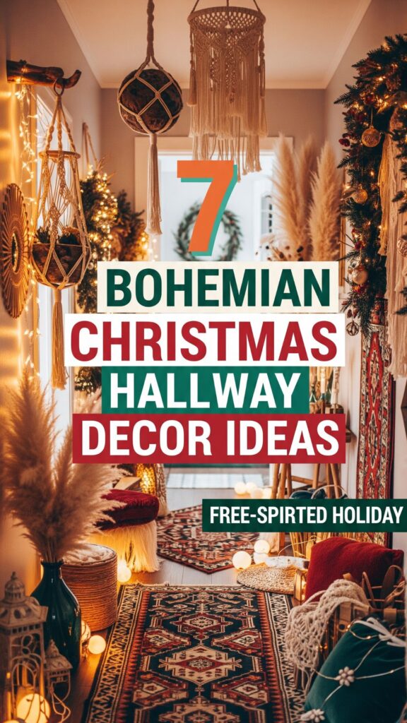 1. 7 Bohemian Christmas Hallway Decor Ideas for a Free-Spirited Holiday