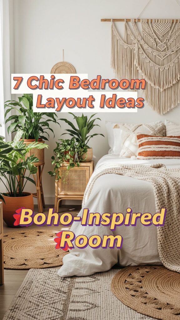 1. 7 Chic Bedroom Layout Ideas for a Boho-Inspired Room