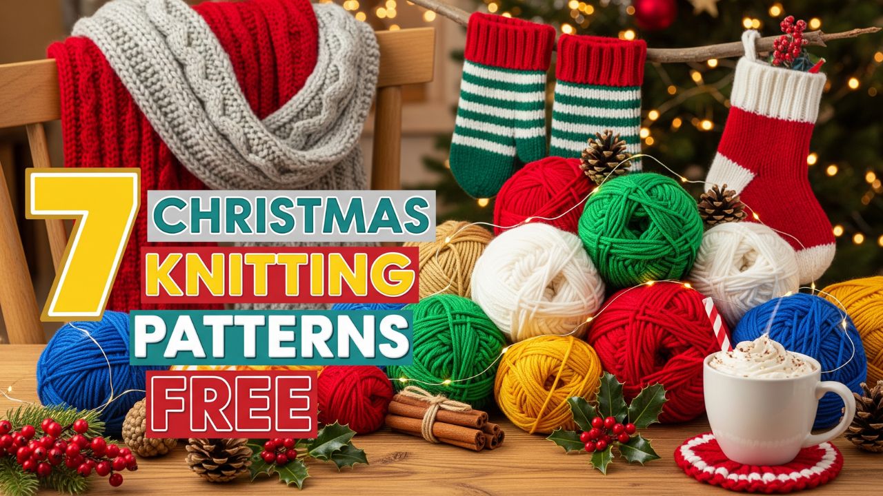 1. 7 Christmas Knitting Patterns Free for Handmade Gifts