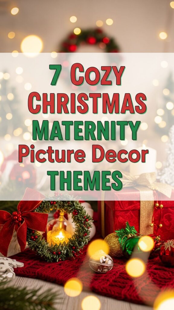 1. 7 Cozy Christmas Maternity Pictures Decor Themes for Magical Photos