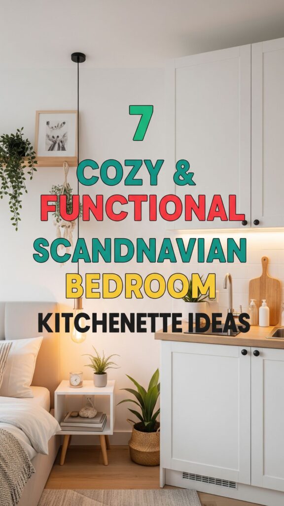 1. 7 Cozy and Functional Scandinavian Bedroom Kitchenette Ideas