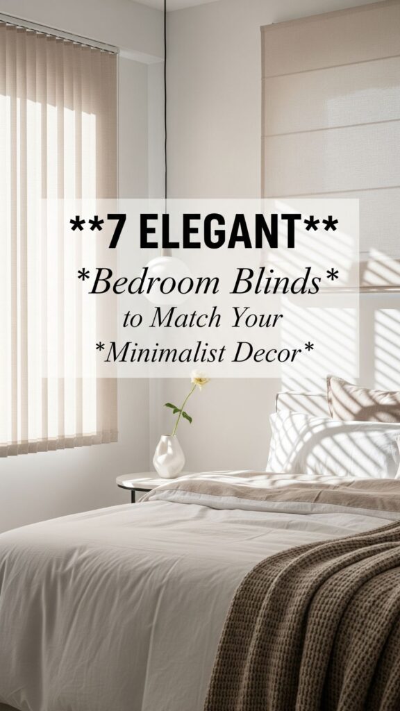 1. 7 Elegant Bedroom Blinds to Match Your Minimalist Decor
