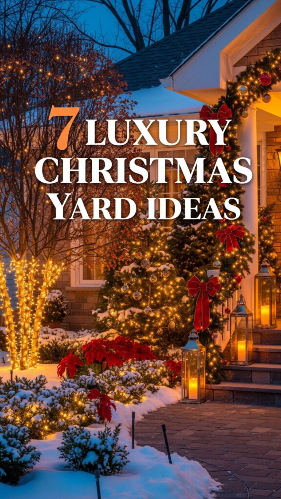 1. 7 Luxury Christmas Yard Ideas for Elegant Outdoor Styling