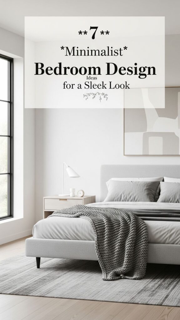 1. 7 Minimalist Bedroom Design Ideas for a Sleek Look