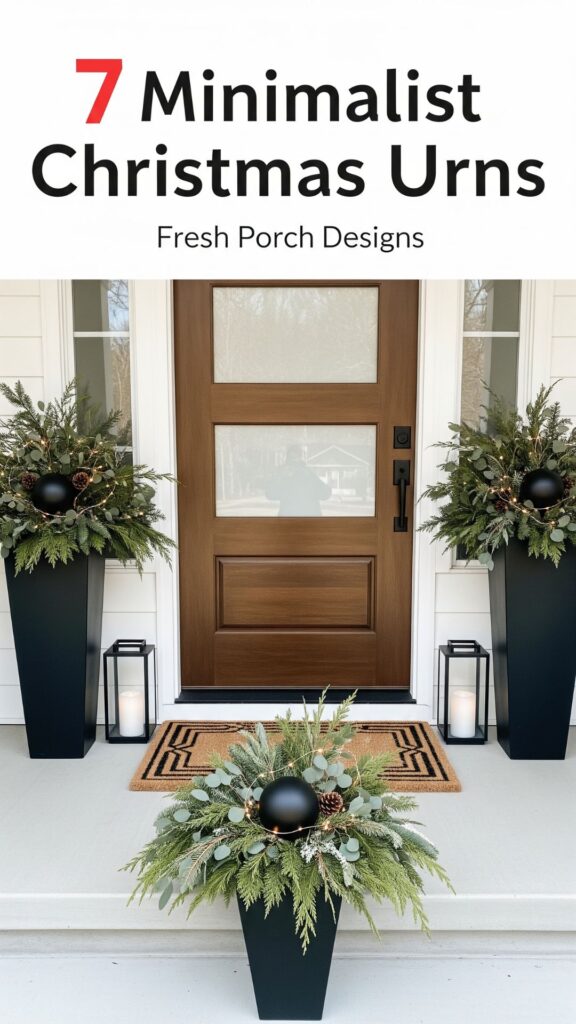 1. 7 Minimalist Christmas Urns Front Porch Designs That Feel Fresh