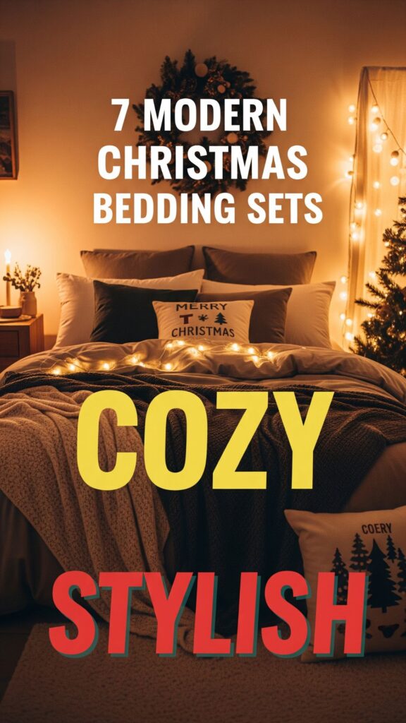 1. 7 Modern Christmas Bedding Sets That Feel Cozy Yet Stylish