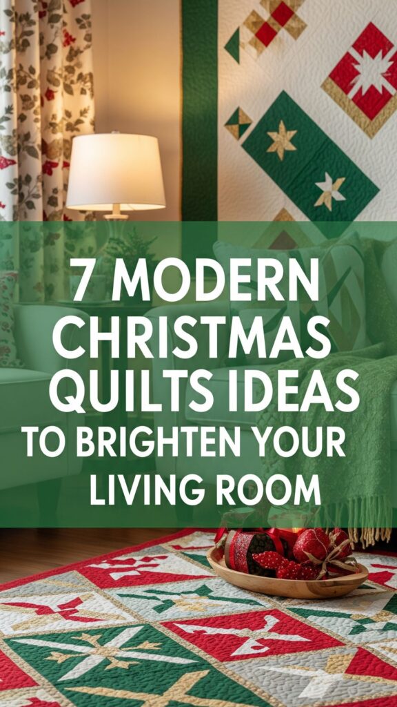 1. 7 Modern Christmas Quilts Ideas to Brighten Your Living Room